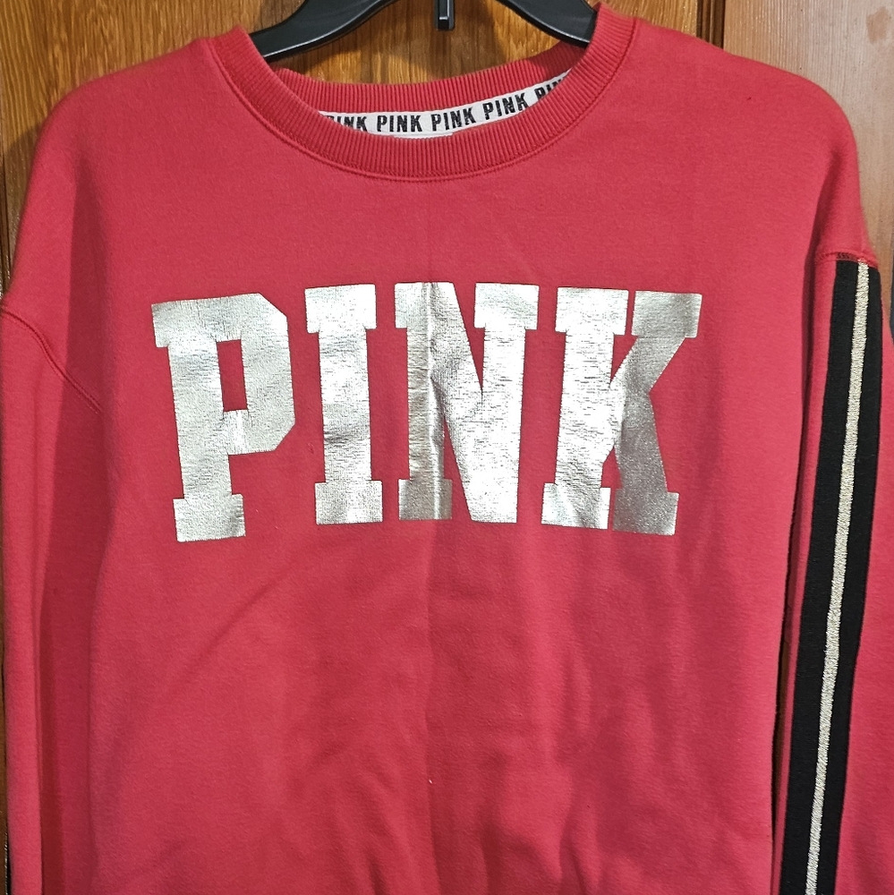 Victoria's Secret Pink Sweater - Red and Silver